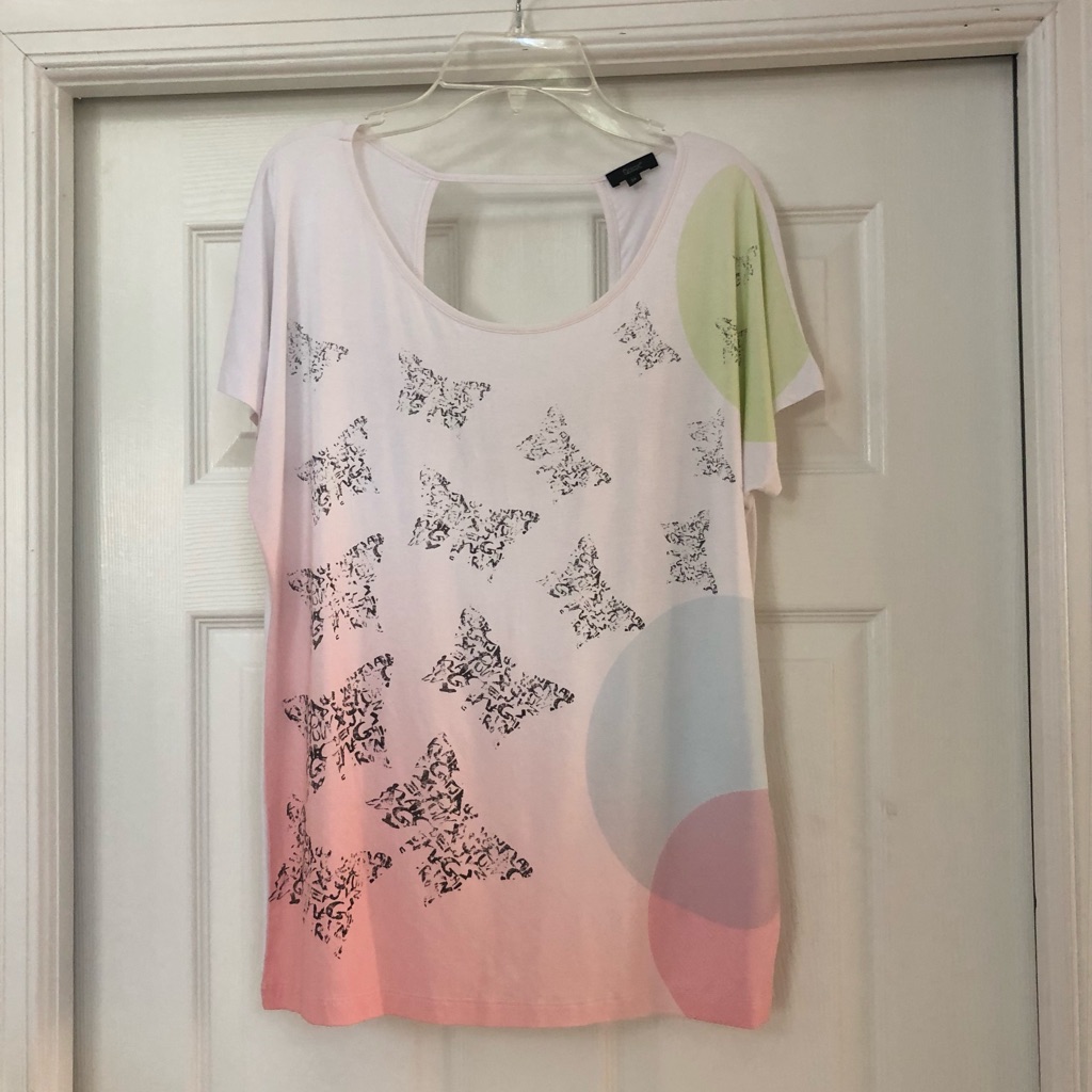 New Solar Brand Viscose Butterfly Cutout Blouse